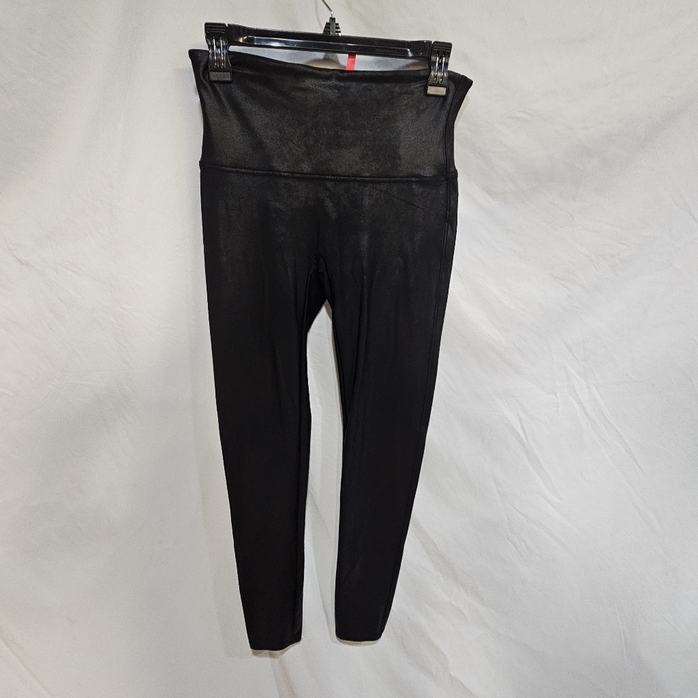 Spanx Leggings Womens Large Velvet Stretch Pull On Pants Black